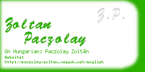 zoltan paczolay business card